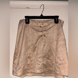 Faux suede mini skirt